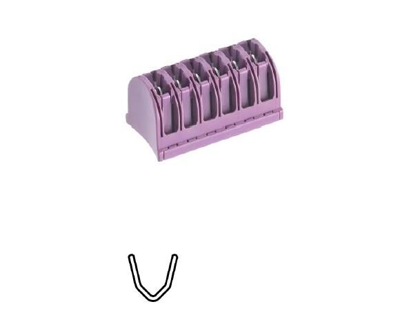 КЛІПСА ЛІГАТУРНА ПОДВІЙНА, РОЗМІР SM, 15 КАРТРИДЖІВ ПО 6 КЛІПС, 48х50